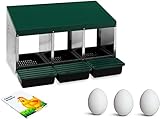 FINCA CASAREJO Ponederos para gallinas + 3 Huevos Falsos y Bloc de Notas - Nidal para...
