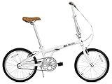 FabricBike Folding Bicicleta Plegable Cuadro Aluminio Ruedas 20' 3 Colores (Matte White)