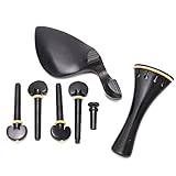 Juego de Accesorios para Violín 4/4, Piezas de Violín ébano Negro para Reemplazo de...