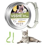 VSSHE Collar Antiparasitos Perros Gatos, 12 Meses Eficacia Collar Antipulgas Perros con...