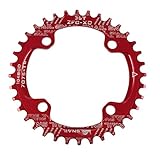 Newgoal Bicicleta Narrow Wide Plato 104 BCD Forma Redonda Sola Cadena Anillo Dientes，32...