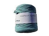 TRAPILLO CLÁSICO ALGODÓN EN COLOR VERDE MINT AZULADO BOBINA GRANDE DE 14 CM DIÁMETRO,...