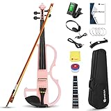Vangoa 4/4 Violín Electrico Silencioso Tamaño Completo Electric Violin Set para...