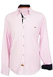 Pi2010 Camisa Bandera de España Hombre Rosa con Marino, Fabricado en España Talla XXL