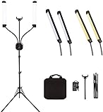 GSKAIWEN Juego de luces LED de 50 W, regulable, iluminación de estudio, con trípode y...