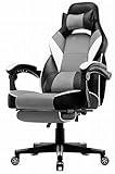 IntimaTe WM Heart Silla Gaming Reposapiés, Ergonómica Silla de Oficina, Giratorio Silla...