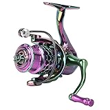 OLYSPM Carretes de Pesca,Carrete Spinning,5.2:1 Alta Velocidad Todo Metal Carrete Pesca...