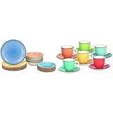 Tognana Art & Pepper Stoneware - Vajilla de 18 piezas, multicolor & LS18502M043 The con...