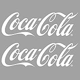 Retro Planet - Adhesivo decorativo de vinilo con texto en inglés 'Coca Cola', juego de 2...