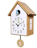 yxx Moderno Reloj de Pared de Cuco Creativo, Madera sólida de Estilo Europeo Reloj de...