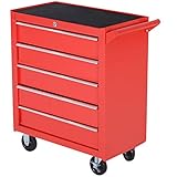 DURHAND Caja Taller Carro de Herramientas con Ruedas Cerradura Tipo Mueble de...