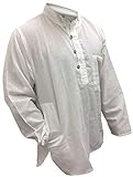 SHOPOHOLIC Fashion - Camisa para abuelo, diseÃ±o hippy Blanco blanco XXL