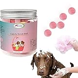Vecksoy Bolas de sales de baño para mascotas - Perro New Grooming Pet Masaje relajante...