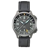 Reloj de aviador Frankfurt GMT gris de Laco â€“ Fabricado en Alemania â€“ 43 mm de...