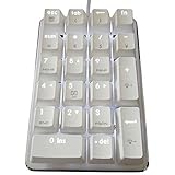 Bumdenuu Teclado Digital Mecánico Retroiluminado Blanco de 21 Teclas con Conmutadores...