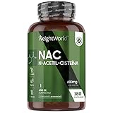 Nac N-Acetil Cisteina 600Mg por Cápsula - 180 Cápsulas Veganas para 6 Meses de...