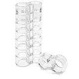 Navaris Set de 8 topes para Manilla de Puerta de PVC - Set de topes de Pared Transparentes...