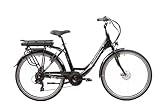 F.lli Schiano E- Moon Bicicleta eléctrica, Adultos Unisex, Negra, 26'