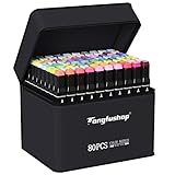 Tongfushop Rotulador de 80 Colores, Rotuladores Doble Punta Impermeabile, Permanentes de...