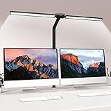 Lampara LED escritorio, Bravzurg 24W lámpara flexo led potente de fuente de luz doble,...