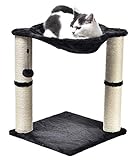 Amazon Basics - Torre en árbol con cerramiento, hamaca, cama y poste rascador para gatos,...