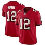 MOMQmicl NFL Football Tampa Bay Buccaneers 12# Brady Jersey Camiseta Hombres (Color : Red,...