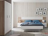 Miroytengo Pack Muebles Dormitorio Estilo nórdico para Camas 150 cm (Cabezal+2...