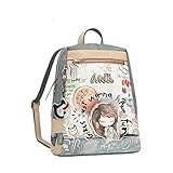 Anekke - Mochila de Mujer - Bolso Mediano - Bolsa de Viaje de Polipiel con 3 Asas y 3...