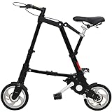 Mini bicicleta plegable – Bicicleta de ciudad portátil ligera de 10 pulgadas con marco...