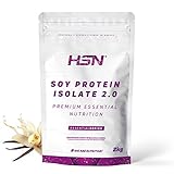 Proteína de Soja Aislada de HSN | Sabor Vainilla 2 Kg = 67 Tomas por Envase | 100% Vegana...