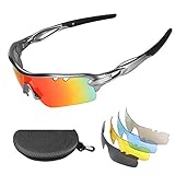 flintronic Gafas de Sol Polarizadas, Gafas de Ciclismo con 5 Lentes Intercambiables UV400...