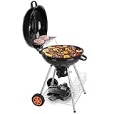 Barbacoa de Carbón, Carrito para Parrilla, para 5-8 Personas, Barbacoa sin Humo,...