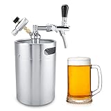 Mini juego de dispensador de cerveza artesanal, barril portátil de acero inoxidable de 5...