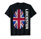 Union Jack - Bandera de huellas dactilares, diseño de Leicester Camiseta