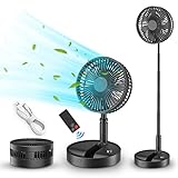 7.8' Ventilador de Pie con Mando a Distancia con Batería Recargable de 7200mah - 20cm...