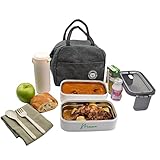 Lunch Box Fiambrera Termica con Bolsa Isotermica Porta alimentos y Botella Isotermica de...