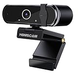 CÃ¡mara Web, HOMSCAM Webcam Enfoque AutomÃ¡tico con MicrÃ³fono EstÃ©reo 1080P HD Webcam de...