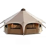 Tienda Campaña Lona Algodón Impermeable Exteriores, Tienda Campaña Familiar Acampar en...