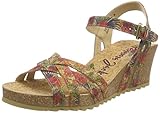 Panama Jack Vera Cork, Sandalia con Pulsera Mujer, Rojo (Rojo B1), 39 EU