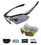 ROCKBROS Gafas de Sol Polarizadas con 5 Lentes Intercambiables para Ciclismo Bicicleta...