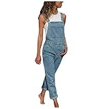 FACAIAFALO Mono Vaquero Mujer Petos de Pantalones Elásticos Casual Jean Moda Bolsillos...