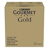 Purina Gourmet Gold Tartalette, Comida Húmeda para Gato Pack Surtido, 96 latas de 85g