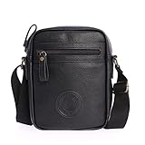 Coronel Tapiocca TRAVEL & ADVENTURE Mano para Hombre, Bolso Bandolera, Negro, Normal