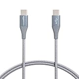 Amazon Basics - Cable trenzado de aluminio USB-C a USB-C 2.0 de 100 W con protocolo de...