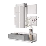 Habitdesign Recibidor con cajón y Espejo, Mueble de Entrada, Modelo Tekkan, Acabado en...