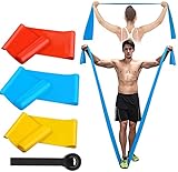 Kuyang Bandas Elasticas Fitness, 3 Piezas 1.5M/1.8M/2.0M Bandas de Resistencia con 3...