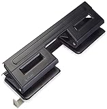 Herlitz - Perforadora de papel (4 perforaciones, con guÃ­a ajustable), color negro