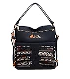 Anekke - Bolso de Mujer Convertible en Mochila - Cierre de Cremallera - Multiposición...