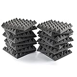 AcousPanel Espuma Acústica Piramidal Sin Comprimir Paneles de 245x245x40mm Gris Antracita...