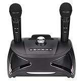 Máquina Karaoke Portátil con 2 Micrófonos Inalámbricos, Sistema Altavoces Pa Bluetooth...